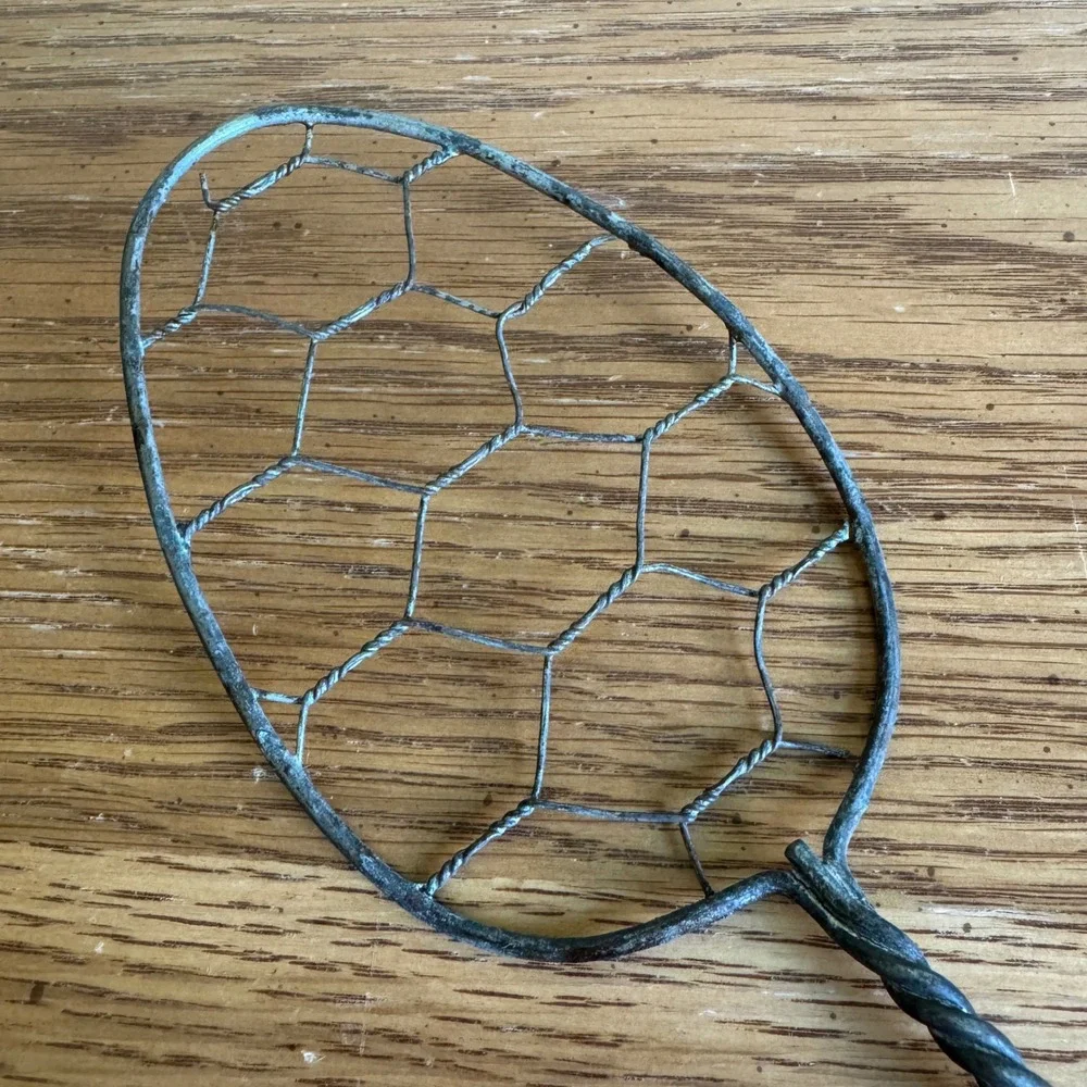 Vintage Antique‎ Style Twisted Wire Egg Rug Beater Skimmer Primitive Farmhouse
